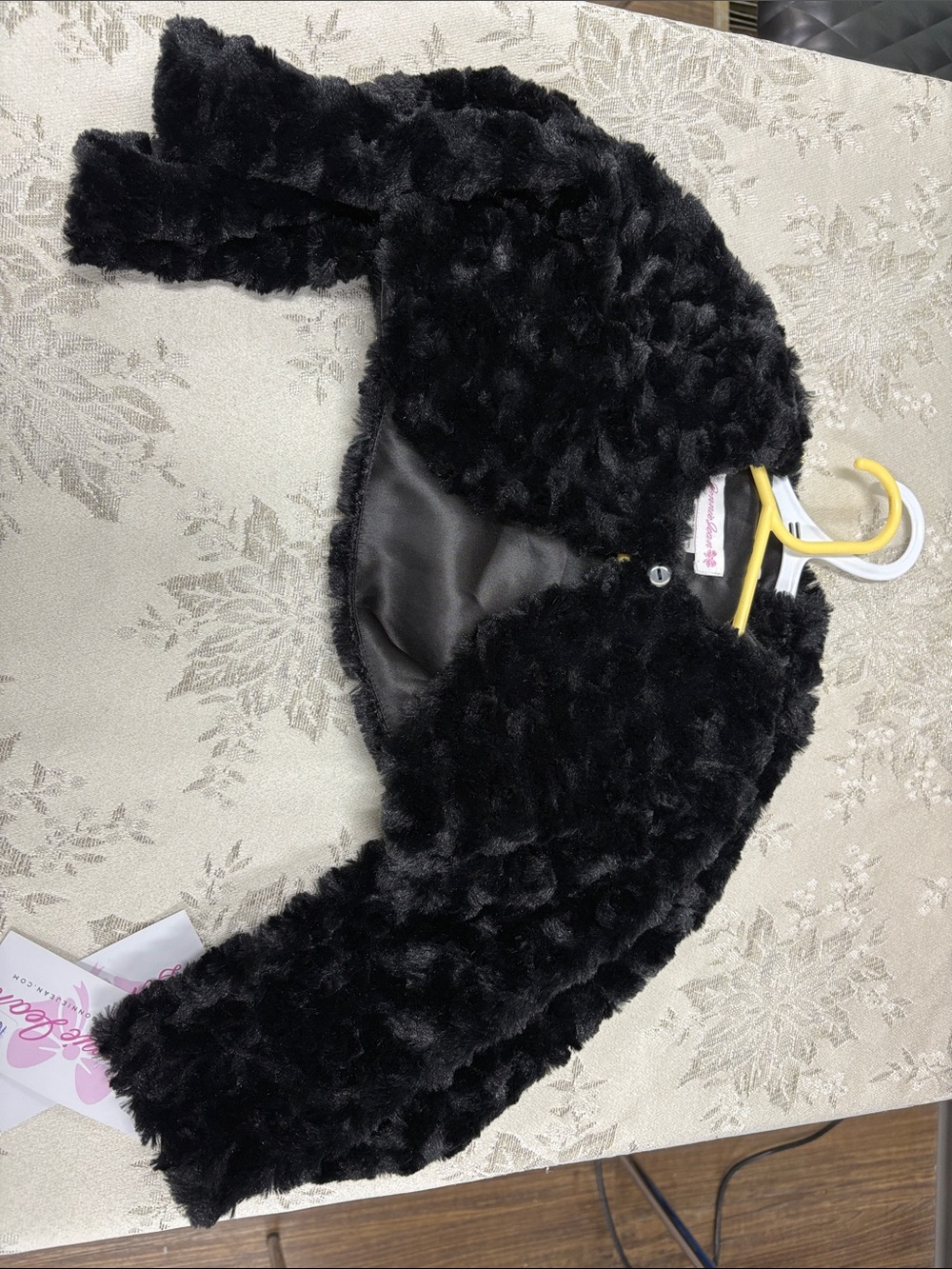 Bonnie Jean Black Faux Fur Shrug Bolero